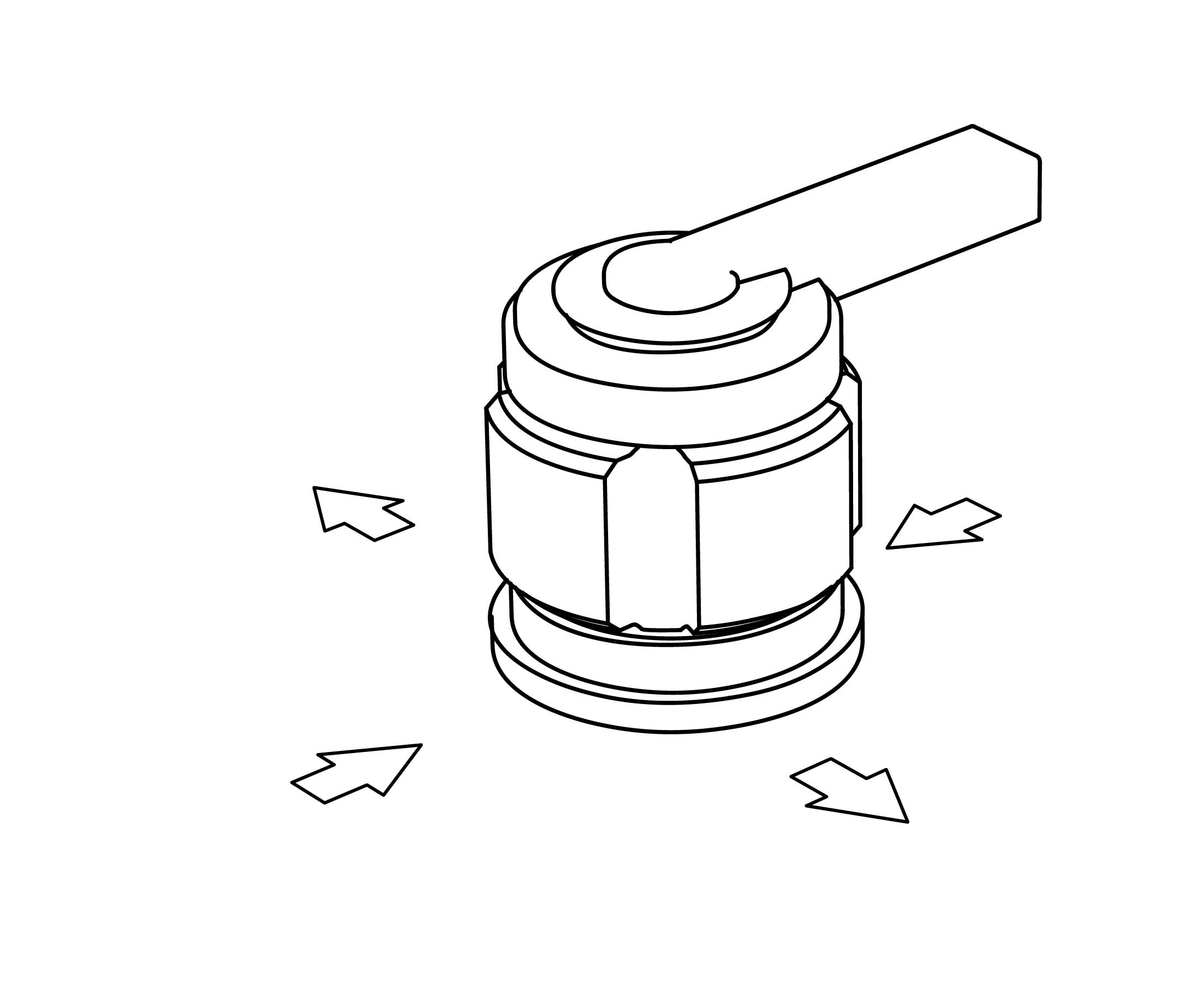 S86-334 Rim mounted 4-way diverter