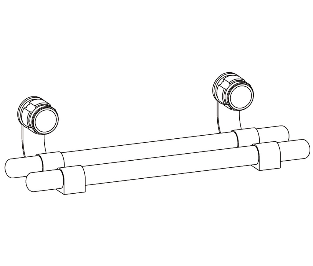 S86-509 Wall mounted double towel bar