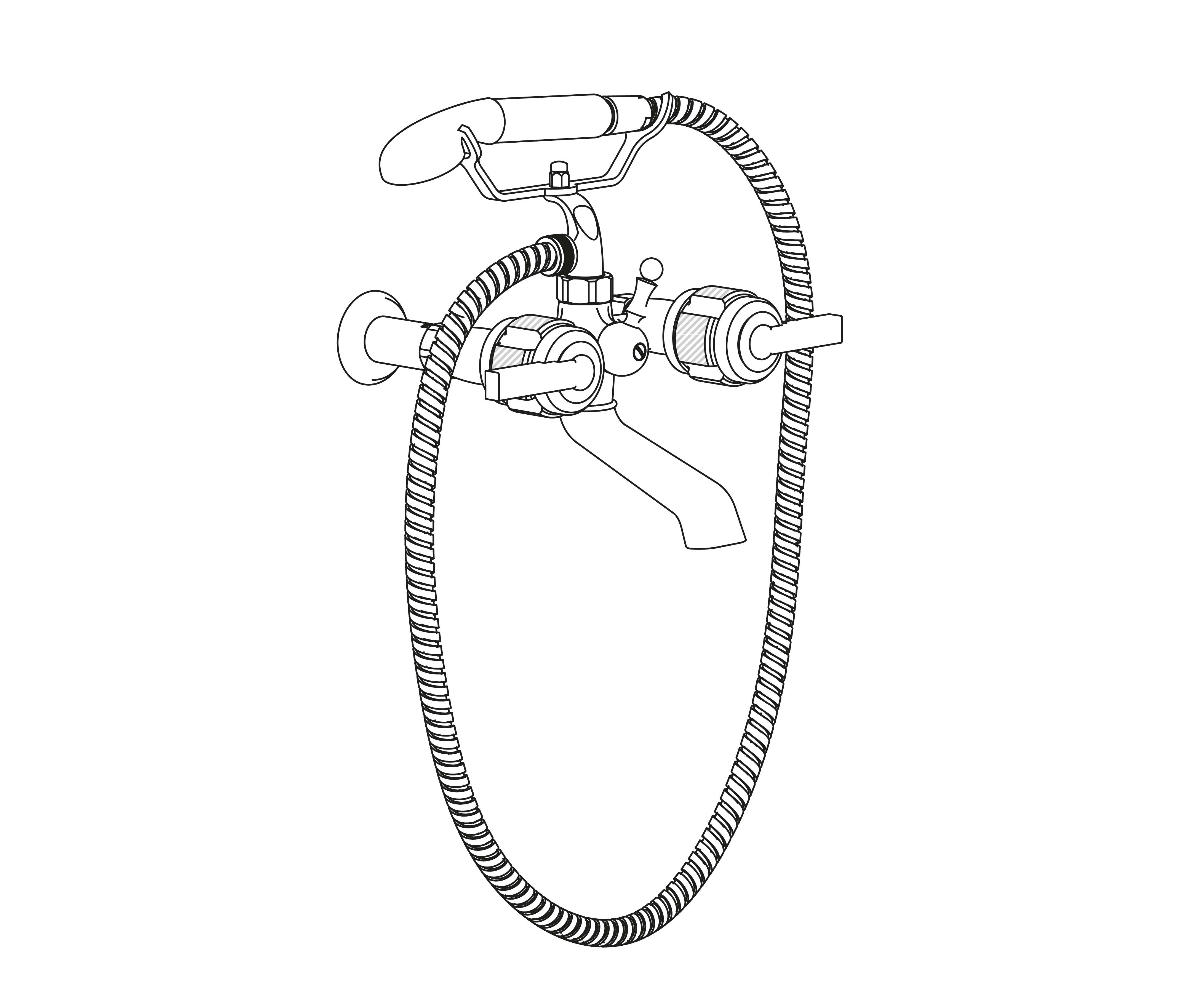 S87-3201 Wall mounted bath and shower mixer