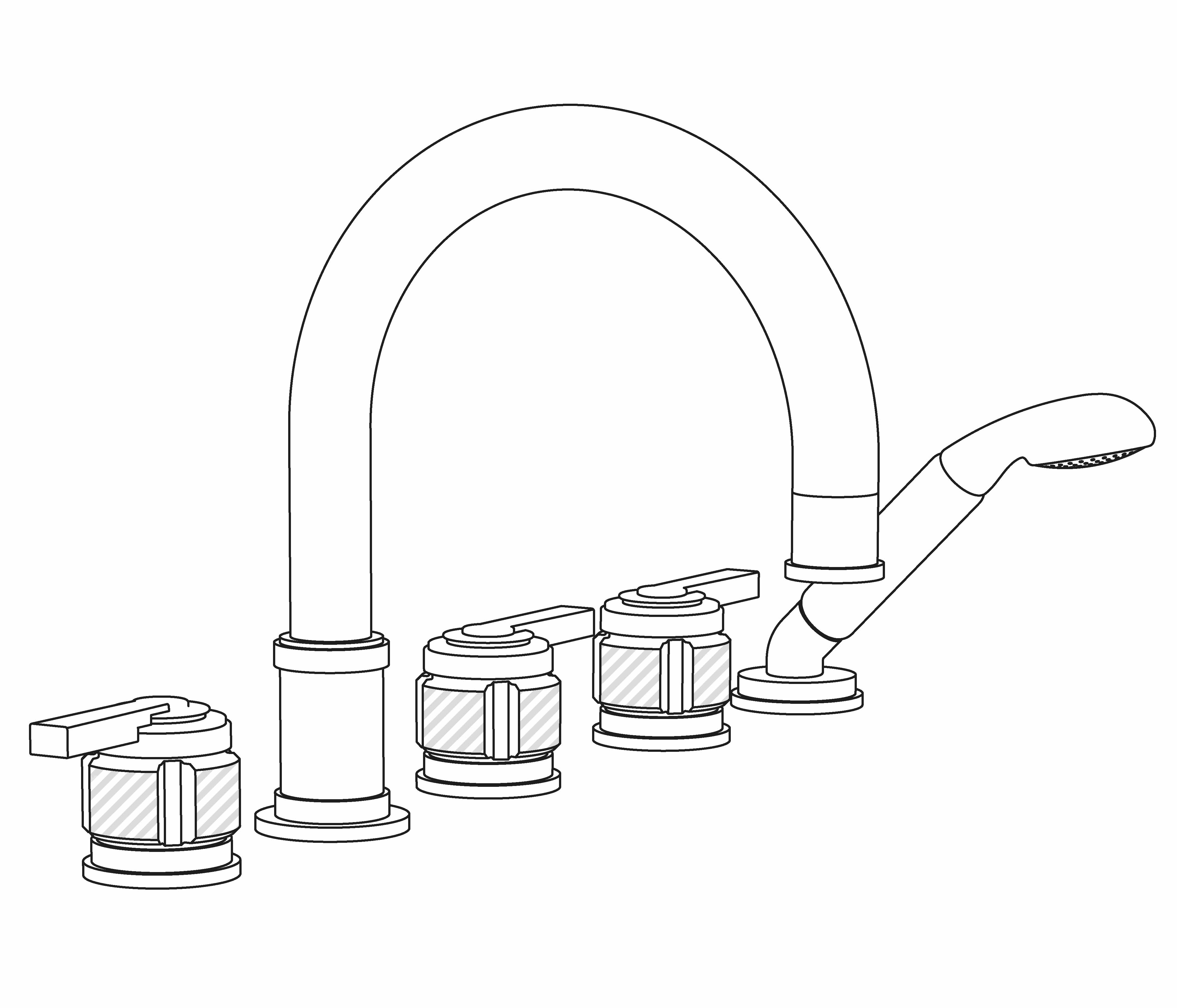 S88-3305H Mélangeur bain-douche 5 trous