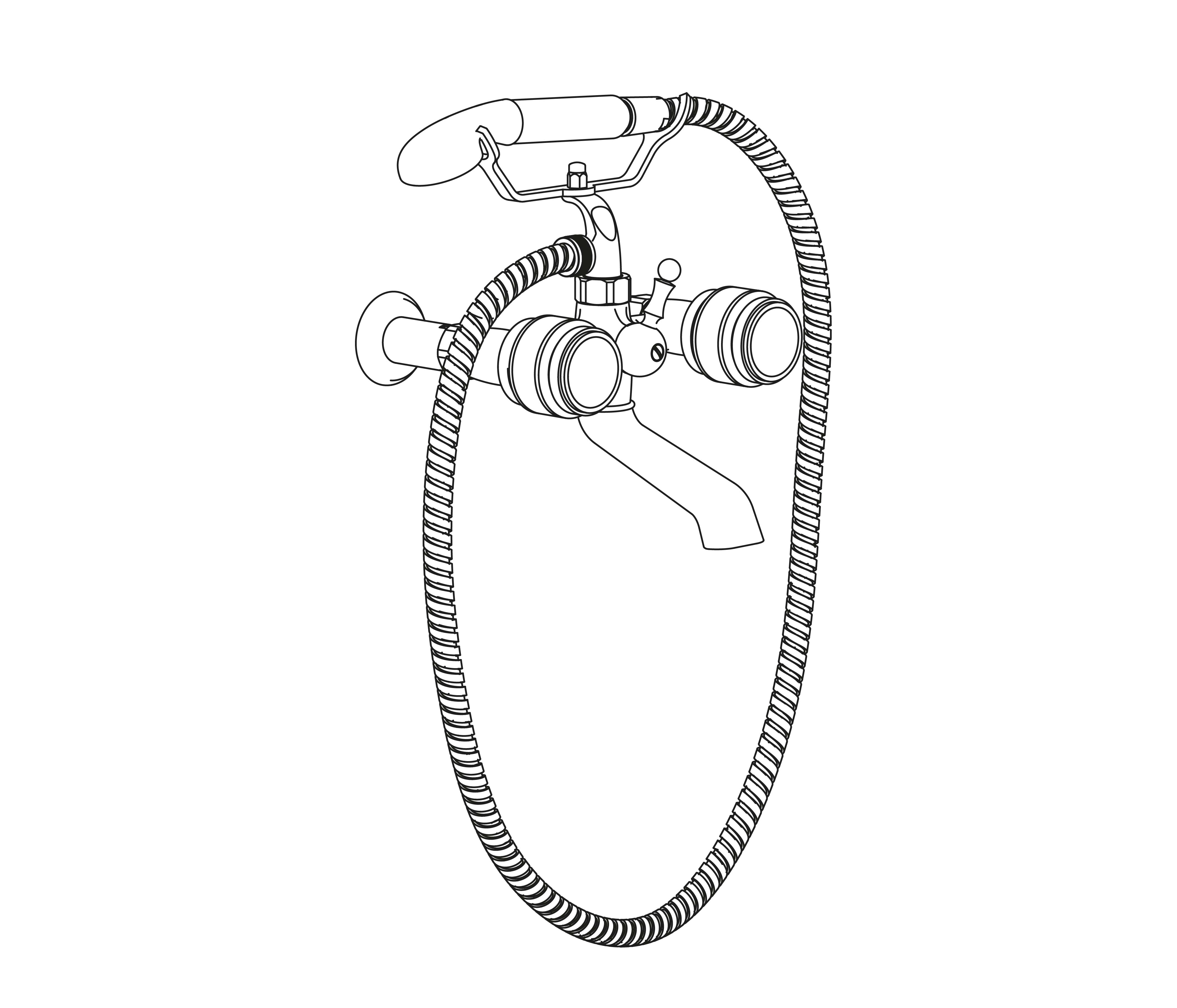 S89-3201 Wall mounted bath and shower mixer