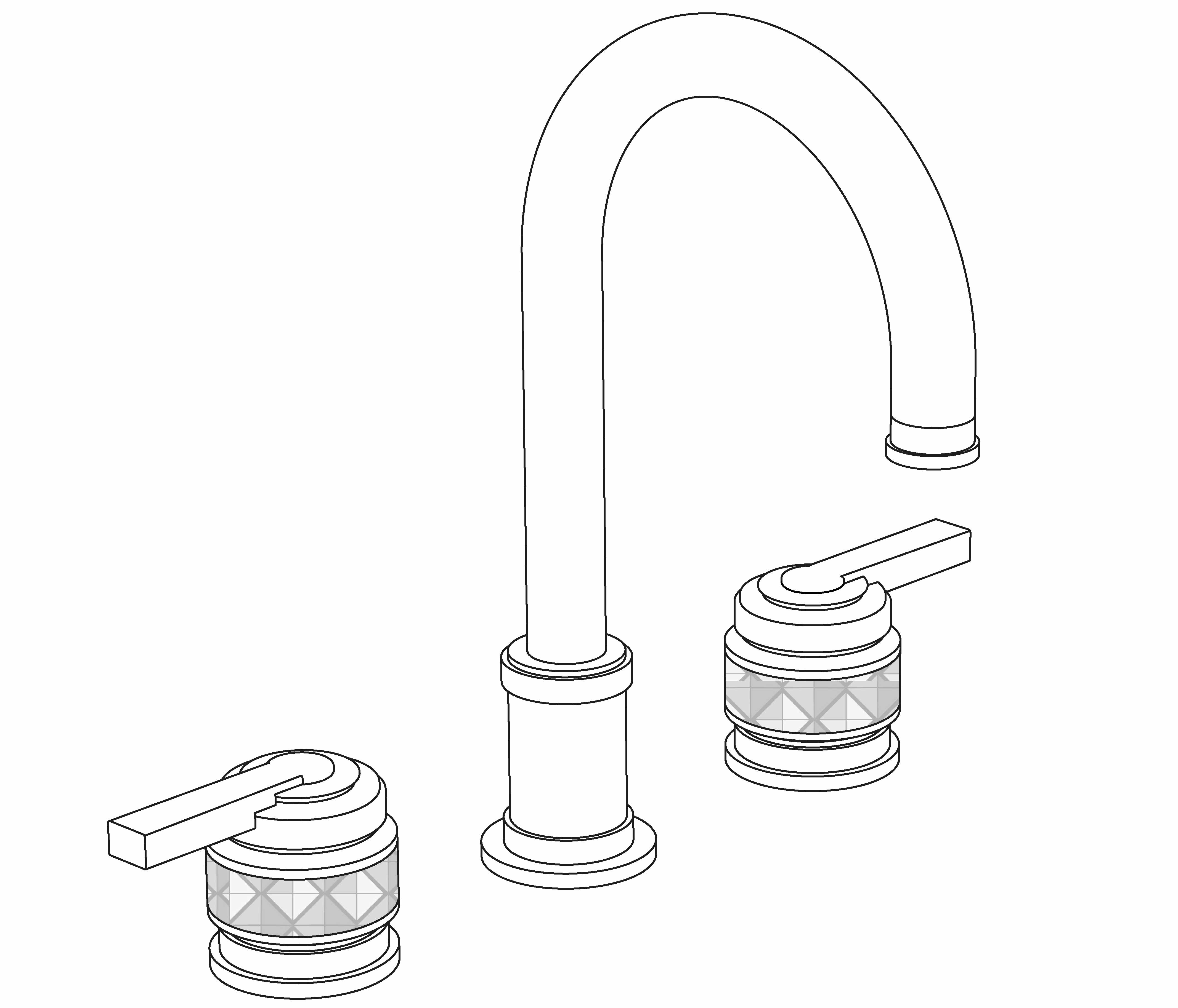 S90-1302 3-hole basin mixer