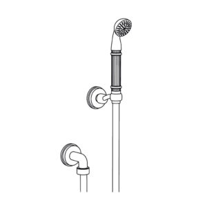 2212 Wall shower set on fixed hook