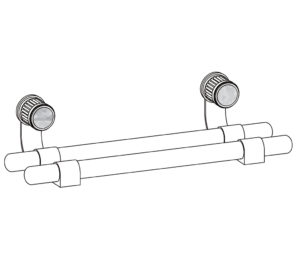 509 Wall mounted double towel bar