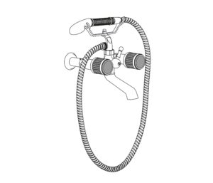 3201 Wall mounted bath and shower mixer