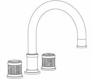 3301H Rim mounted 3-hole mixer