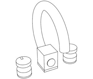 3301XL Rim mounted 3-hole mixer