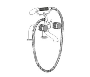 3306 Rim mounted bath and shower mixer